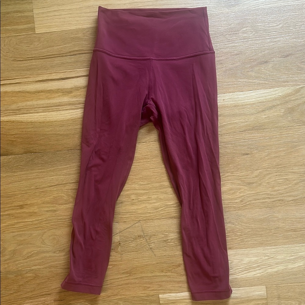 Lululemon Athletica Red Leggings High Waist Performance